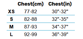 2025 Mystic Womens Impact Vests 0 Size Chart